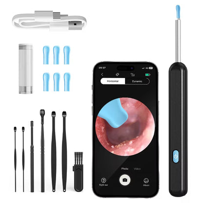 Visual Ear Cleaner with Camera HD Ear Stick Otoscope USB Charging Endoscope Wax Removal Tool Earpick Mini Camera Health Care Set