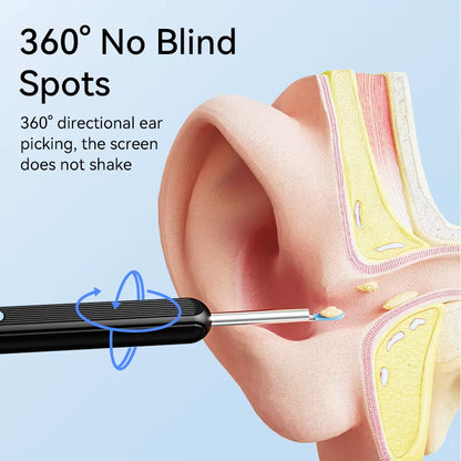 Visual Ear Cleaner with Camera HD Ear Stick Otoscope USB Charging Endoscope Wax Removal Tool Earpick Mini Camera Health Care Set